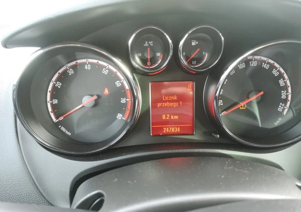 Opel Meriva cena 17500 przebieg: 247832, rok produkcji 2011 z Dąbrowa Tarnowska małe 121
